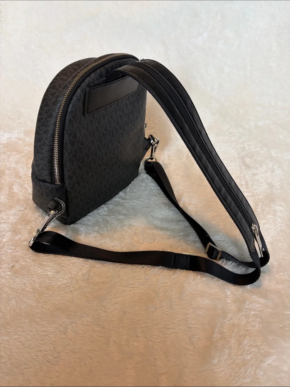 Michael Kors Erin Small Convertible Backpack | Black& Grey